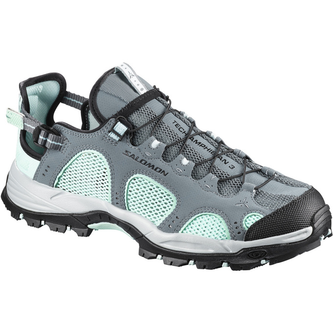 Salomon TECHAMPHIBIAN 3 W Zapato De Agua Mujer - Turquesa Claro / Gris - Colombia (28906-LTQY)